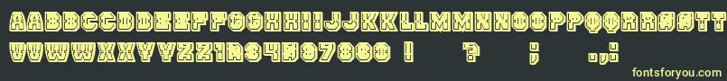 Enemy3DFilled Font – Yellow Fonts on Black Background