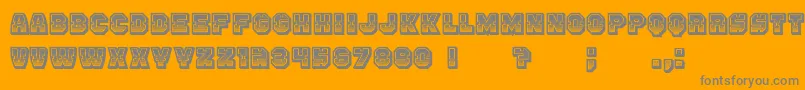 Czcionka Enemy3DGradient – szare czcionki na pomarańczowym tle
