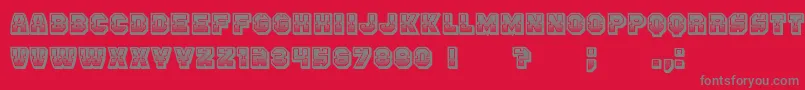 Enemy3DGradient Font – Gray Fonts on Red Background