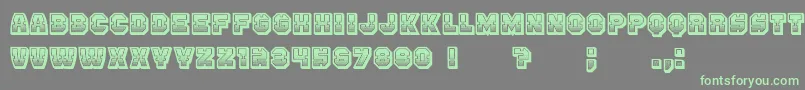 Enemy3DGradient Font – Green Fonts on Gray Background