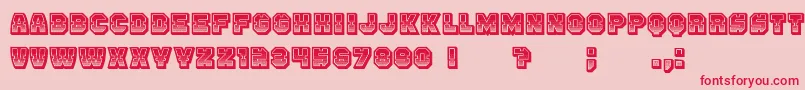 Enemy3DGradient-Schriftart – Rote Schriften auf rosa Hintergrund