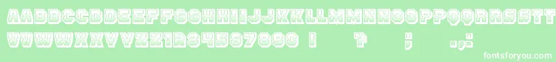 フォントEnemy3DGradient – 緑の背景に白い文字