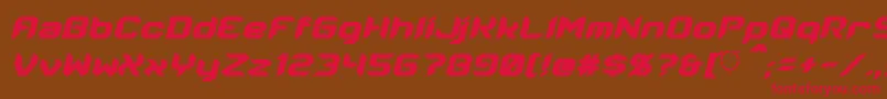 Energon Condensed Italic Font – Red Fonts on Brown Background