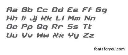 Przegląd czcionki Energon Condensed Italic