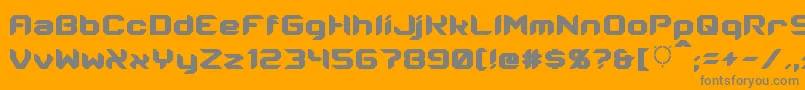 Energon Condensed Font – Gray Fonts on Orange Background