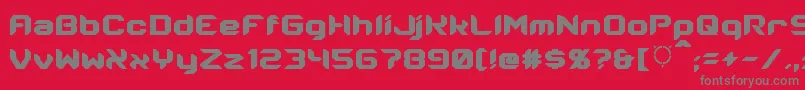 Energon Condensed Font – Gray Fonts on Red Background