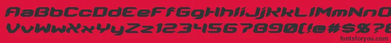 Energon Italic Font – Black Fonts on Red Background