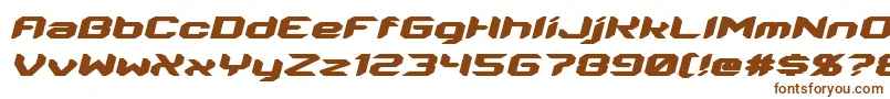 Energon Italic Font – Brown Fonts on White Background