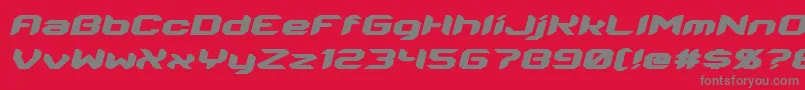 Energon Italic Font – Gray Fonts on Red Background