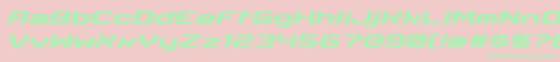 Energon Italic-Schriftart – Grüne Schriften auf rosa Hintergrund