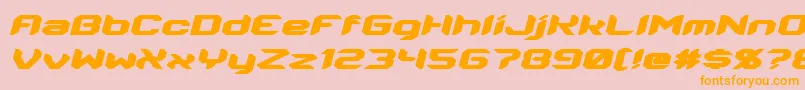 Police Energon Italic – polices orange sur fond rose