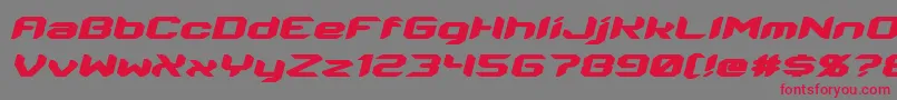 Energon Italic Font – Red Fonts on Gray Background