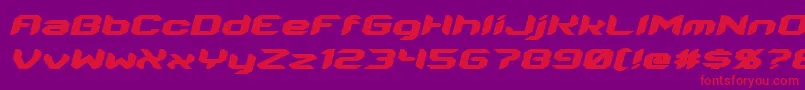 Шрифт Energon Italic – красные шрифты на фиолетовом фоне