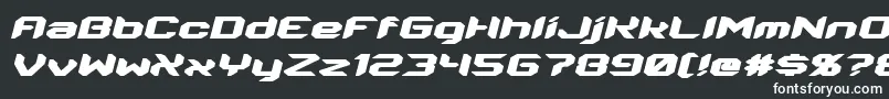 Energon Italic Font – White Fonts on Black Background