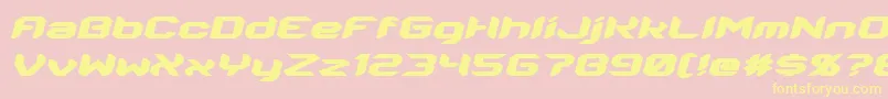 Energon Italic Font – Yellow Fonts on Pink Background