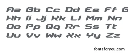 Schriftart Energon Italic