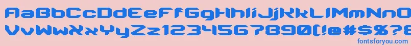 Energon Font – Blue Fonts on Pink Background