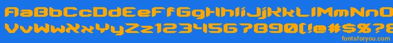 Energon Font – Orange Fonts on Blue Background