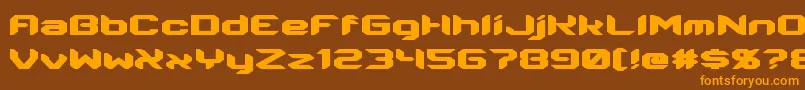 Energon Font – Orange Fonts on Brown Background