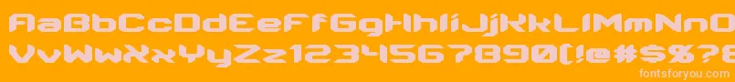 Energon Font – Pink Fonts on Orange Background