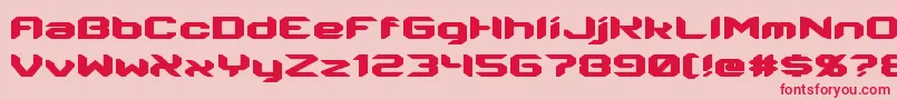 Energon-Schriftart – Rote Schriften auf rosa Hintergrund