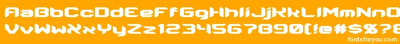 Energon Font – White Fonts on Orange Background