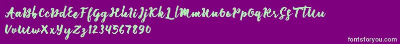 Enforce Justice Font – Green Fonts on Purple Background