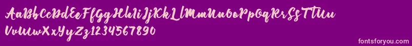Enforce Justice Font – Pink Fonts on Purple Background