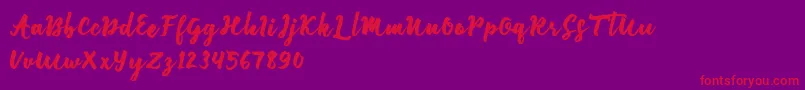 Enforce Justice Font – Red Fonts on Purple Background