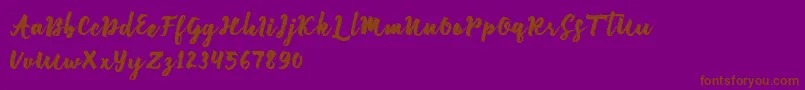 Enforce Justice Font – Brown Fonts on Purple Background