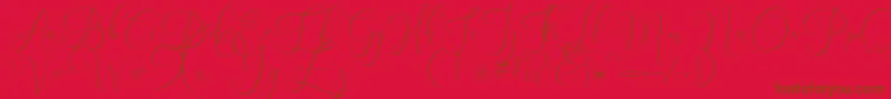 England  Font – Brown Fonts on Red Background