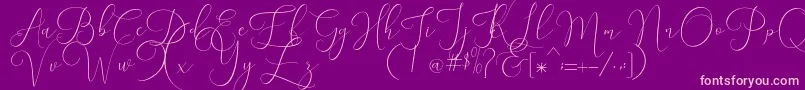 England  Font – Pink Fonts on Purple Background
