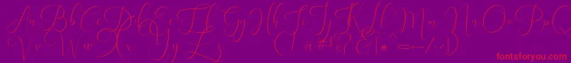 Police England  – polices rouges sur fond violet