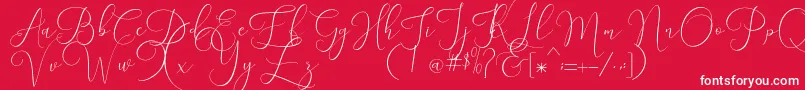 England  Font – White Fonts on Red Background