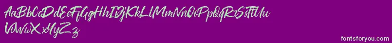 WashingtonRoughDemo Font – Green Fonts on Purple Background
