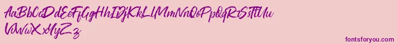 WashingtonRoughDemo Font – Purple Fonts on Pink Background