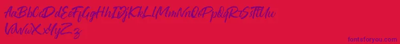 WashingtonRoughDemo Font – Purple Fonts on Red Background