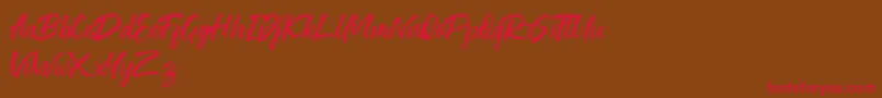 WashingtonRoughDemo Font – Red Fonts on Brown Background