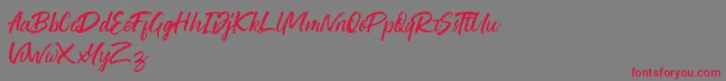 WashingtonRoughDemo-Schriftart – Rote Schriften auf grauem Hintergrund