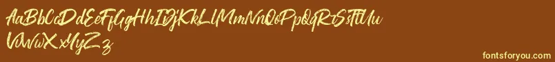 WashingtonRoughDemo Font – Yellow Fonts on Brown Background