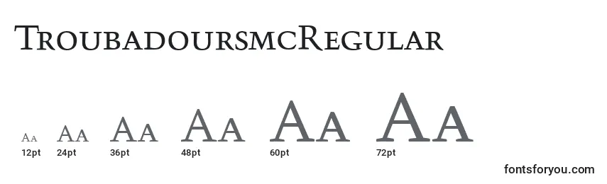 sizes of troubadoursmcregular font, troubadoursmcregular sizes