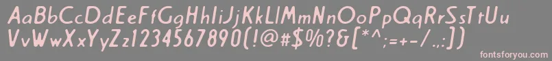 Creamregular Font – Pink Fonts on Gray Background