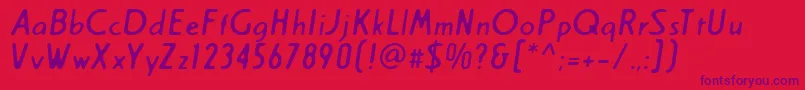 Creamregular Font – Purple Fonts on Red Background