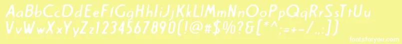 Creamregular Font – White Fonts on Yellow Background