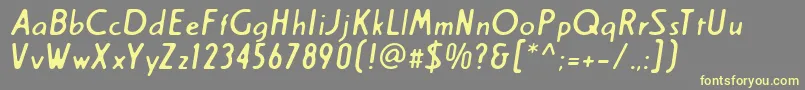 Creamregular Font – Yellow Fonts on Gray Background
