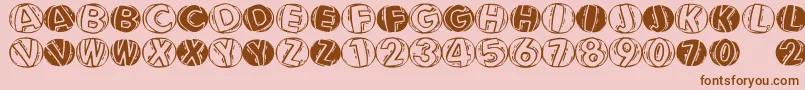 Linocapsar Font – Brown Fonts on Pink Background