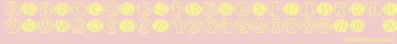 Linocapsar Font – Yellow Fonts on Pink Background