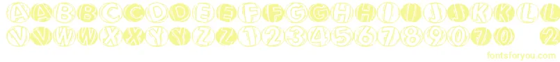 Linocapsar Font – Yellow Fonts on White Background