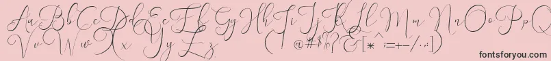 England  Font – Black Fonts on Pink Background