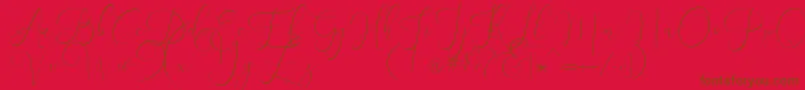 フォントEngland  – 赤い背景に茶色の文字